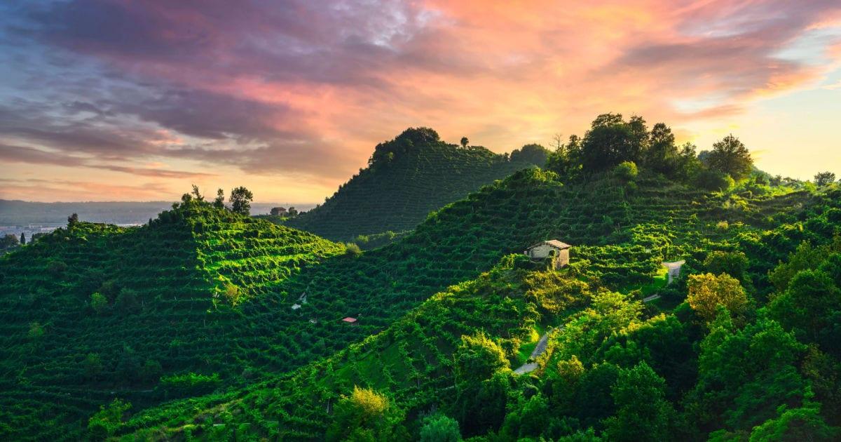 itinéraire de la route du Prosecco